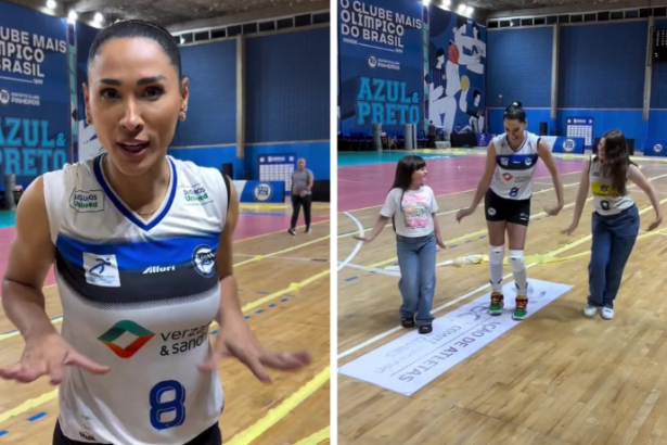 Non Stop celebra o clima de amizade e alegria quando Jaqueline ensina sua dancinha para Juju e Lívia.